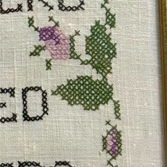 God Invented Mothers Finished and Framed Stamped Cross Stitch - Picture 4 of 4